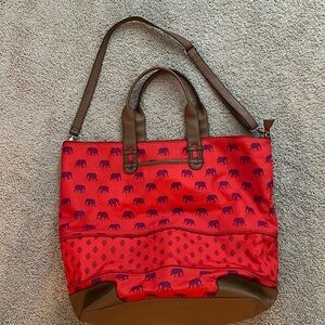 Stella and dot weekend getaway bag red elephant